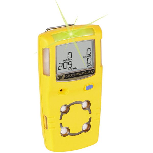 Rilevatore gas Honeywell BW MicroClip X3 4 gas laterale