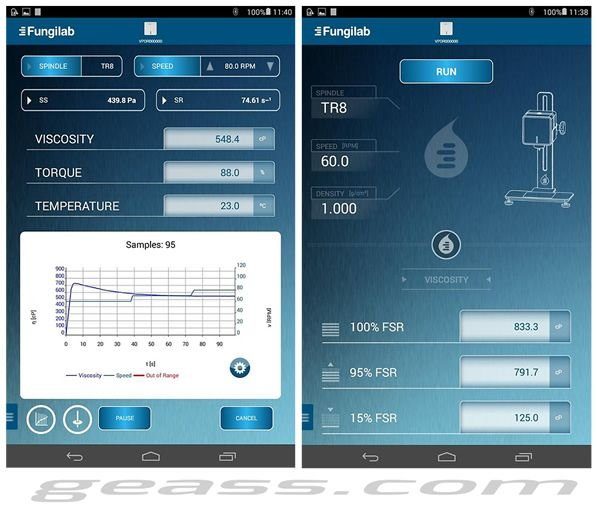 Tablet Viscosimetro rotazionale fungilab V-PAD