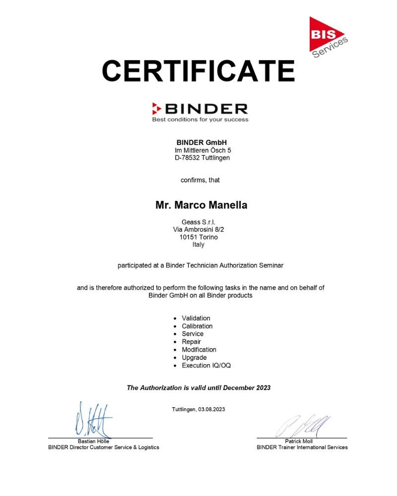 Attestato Binder 2023 MM - GEASS Torino