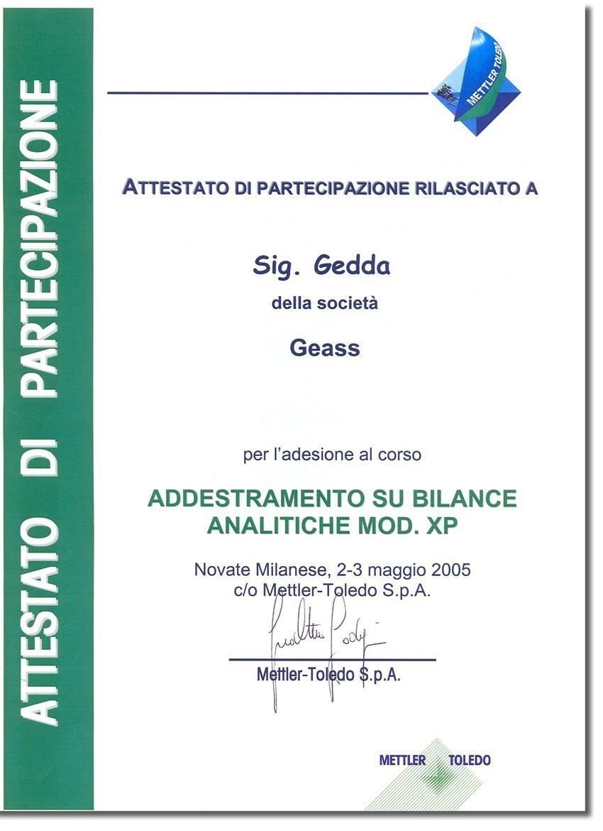 Bilance Analitiche Mettler XP_2005 g - GEASS Torino