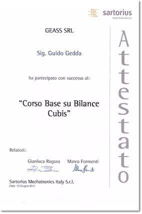 Corso_Bilance_Sartorius_Cubis_2011 Gedda Geass - GEASS Torino