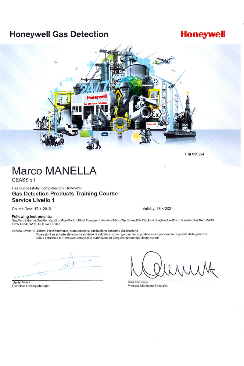 Service Training BW Honeywell Marco Manella Geass 2018 - GEASS Torino