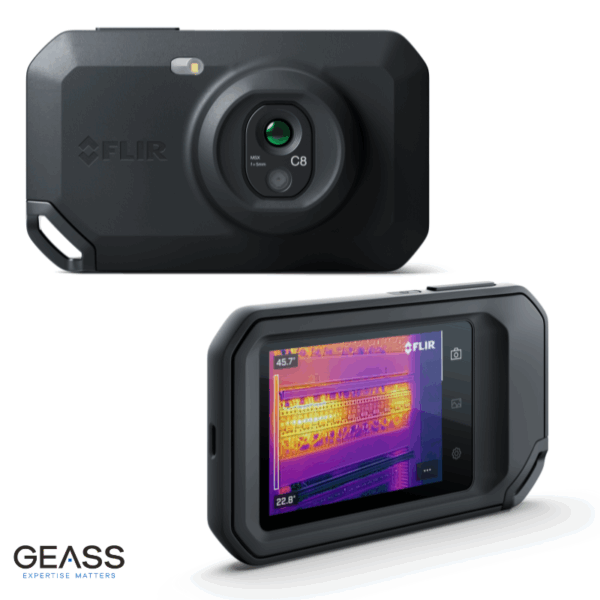 Nuova Termocamera compatta FLIR C8 - Alta risoluzione, display 3.5 pollici, miglioramento immagine - geas.com